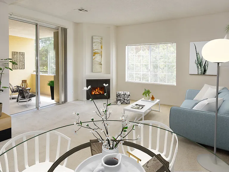 Living Room with Fireplace