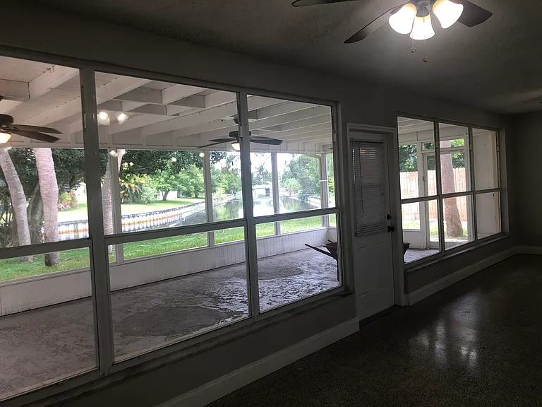 Florida room through screened patio