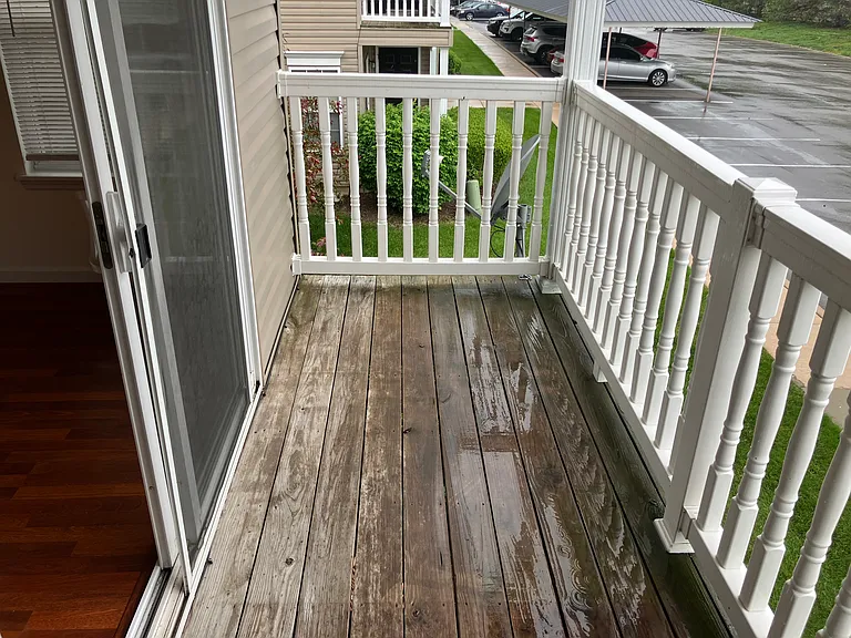Deck off the living room.