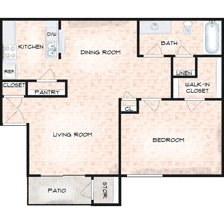 Floor plan 1X1