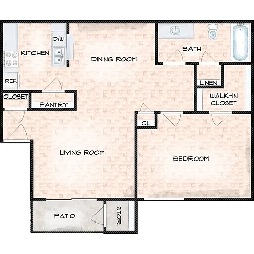 Floor plan 1X1