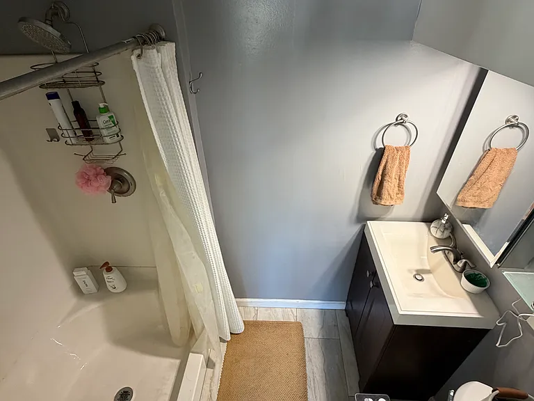 En suite bathroom for master bedroom