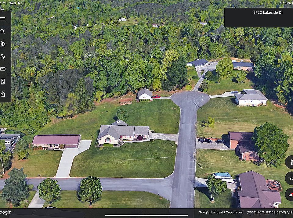 Ariel view of cul de sac