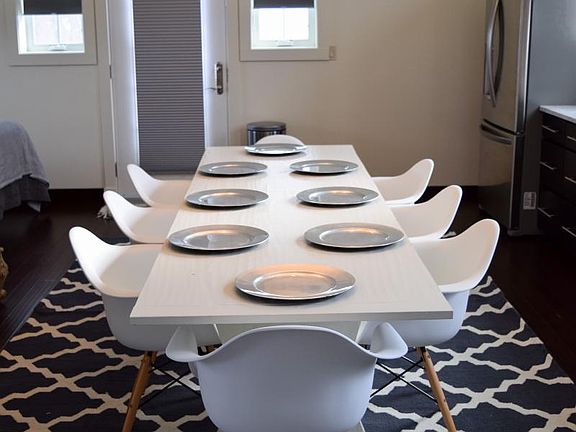 8 person trestle dining table
