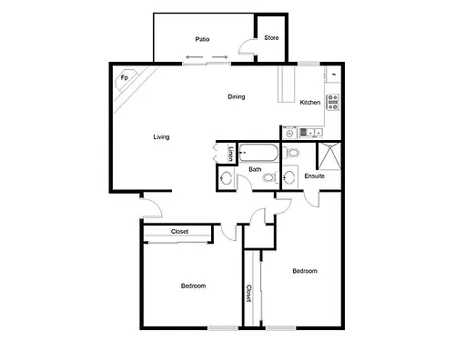 Floor plan 2X2