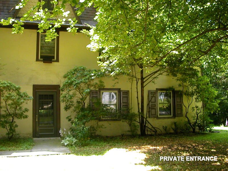 Front Door Entrance to building; separate entrances to units are in back.