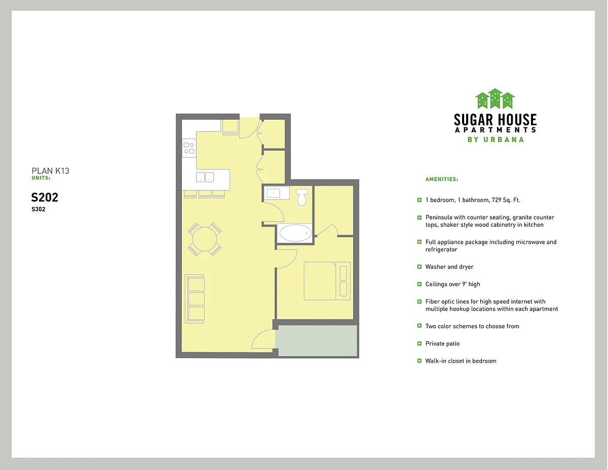 Floor plan 1 Bed K13 (k13)