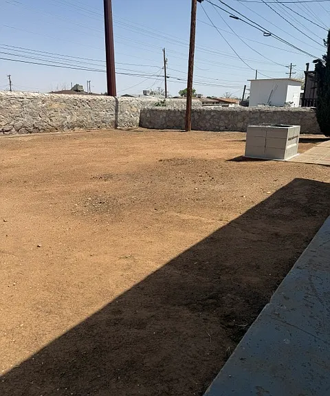 Large backyard