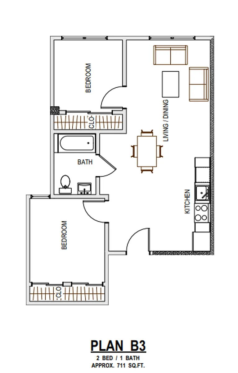 Floor plan Model B-3