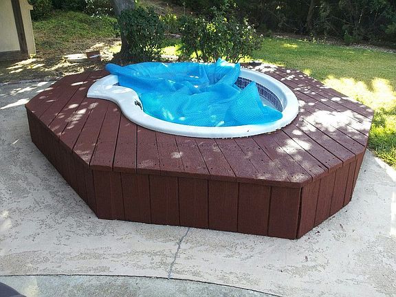 Refinished hot tub