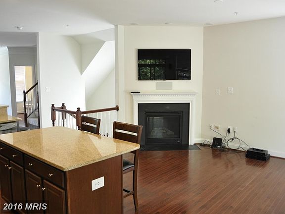 Breakfast area with gas fireplace