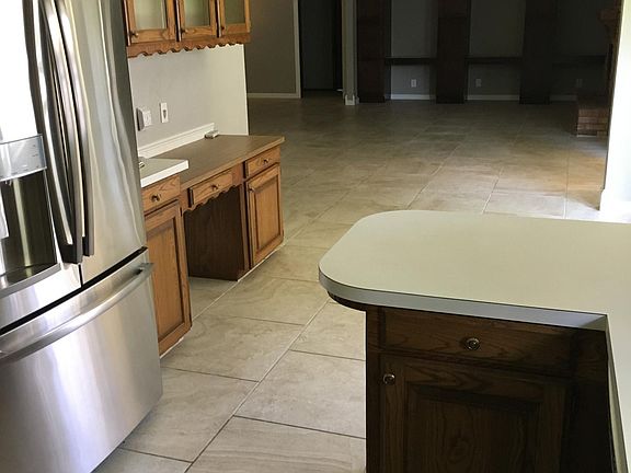 Kitchen looking into open living area