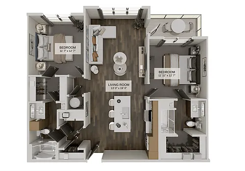 Floor plan The Crossroads Plus (B1B)