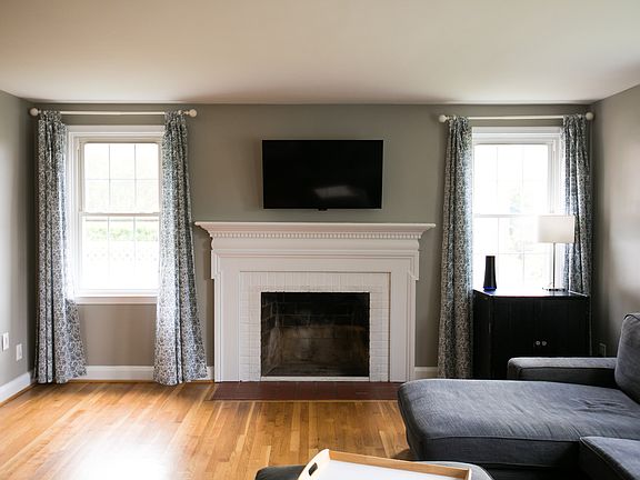 Living room with fireplace