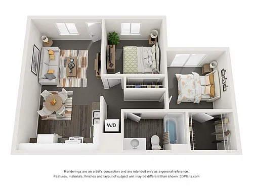 Floor plan Two Bedroom