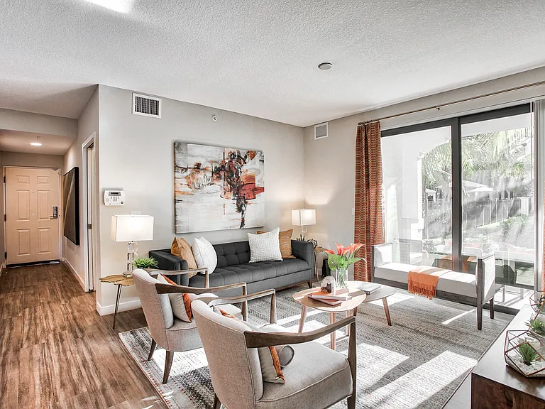 Apartment homes with large windows for natural light