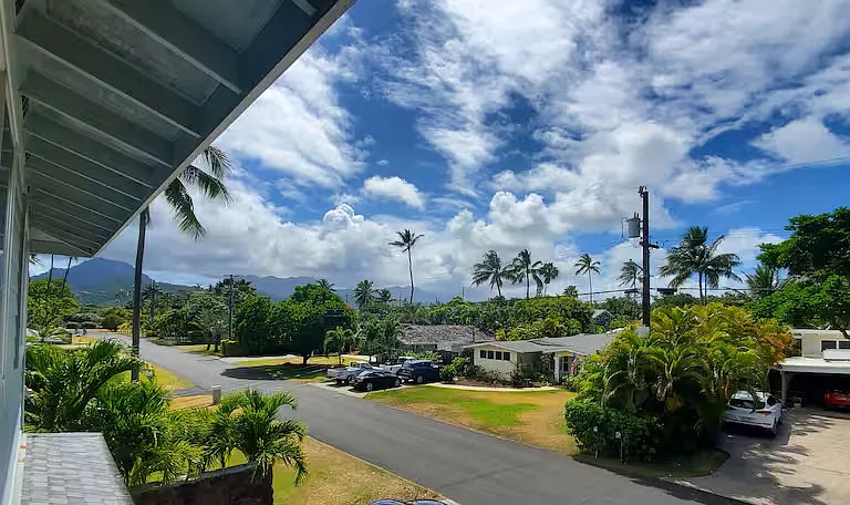 view from living room lanai