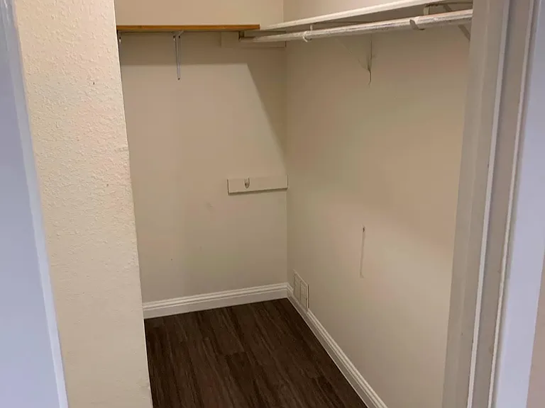 Master closet - additional shelving has been installed