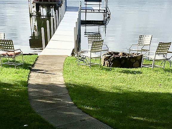front yard and dock