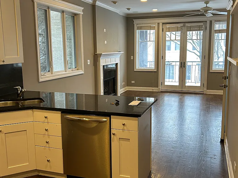 Kitchen towards living area