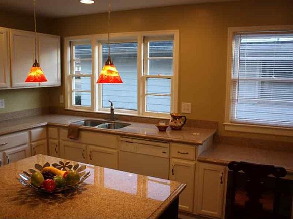 Granite countertops with a built in desk