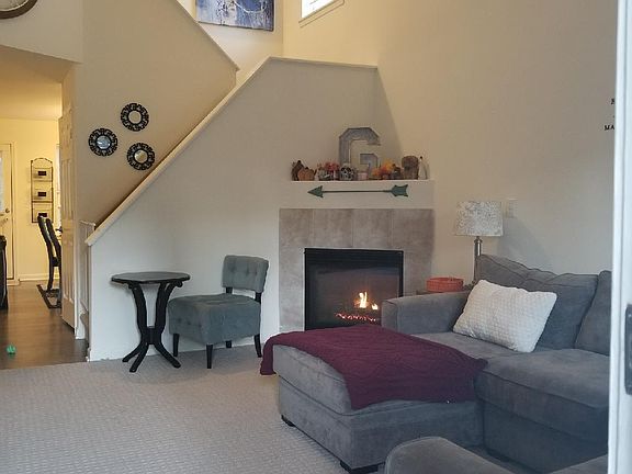 Living room from front door entrance