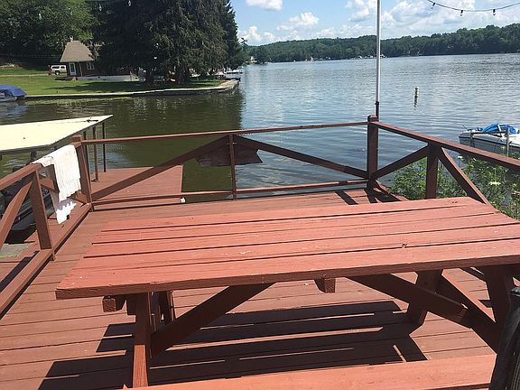 Covered boat deck on left