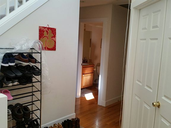entry foyer showing half bath
