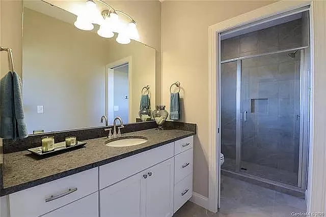 Master bathroom attached to bedroom