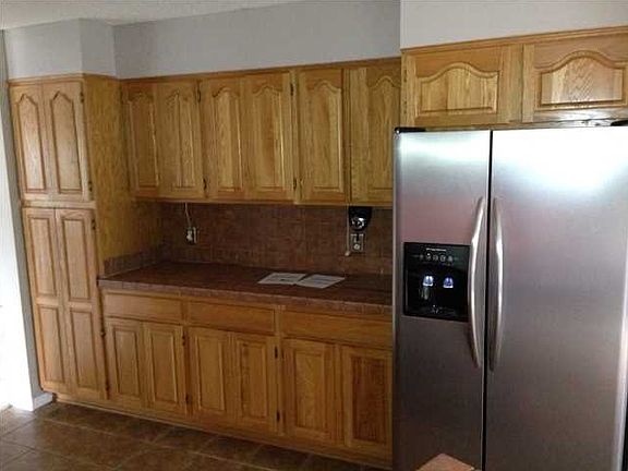Kitchen with stainless steel appliances
