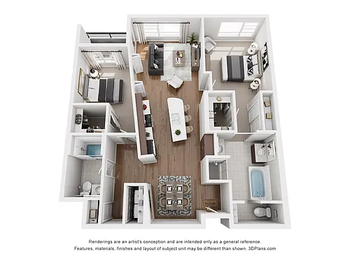 Floor plan 2x2B1-1