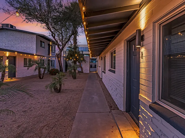 Well-lit walkways and entry points