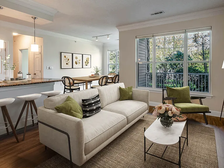 Living Room with Hard Surface Flooring