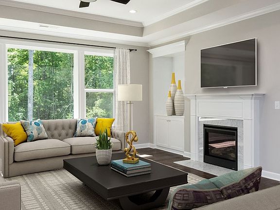 Family Room virtually staged