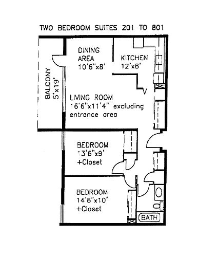 Floor plan 2 Bedroom