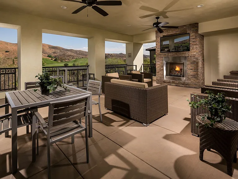 Outdoor Seating Area with TV