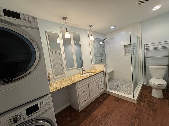 Newly renovated shower in bathroom!