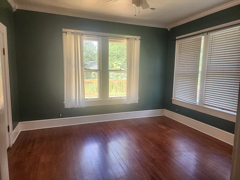 Back bedroom, looking onto deck