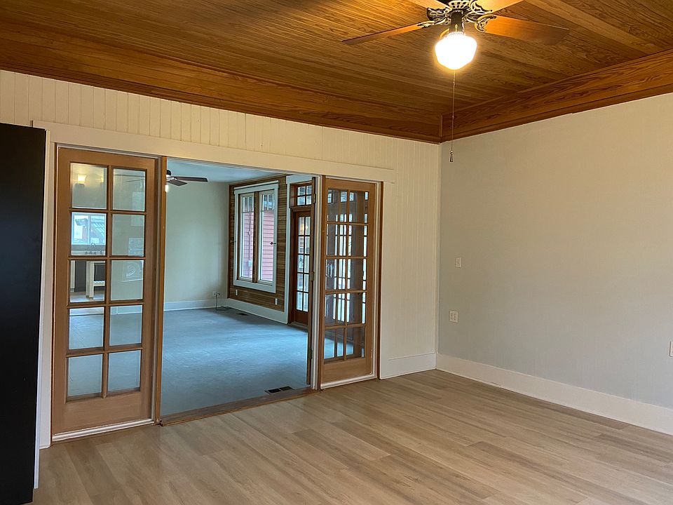 Bedroom into living room into remodeled kitchen
