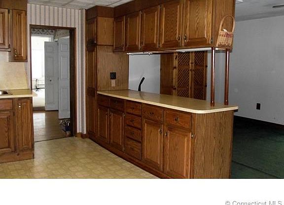 Kitchen open to dining room
