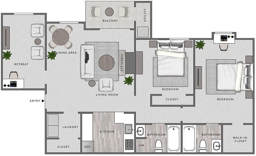 Floor plan B4-2x2D