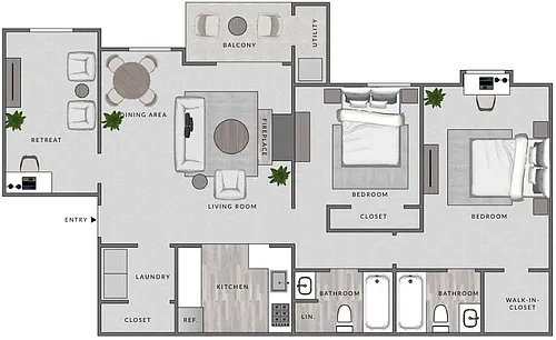 Floor plan B4-2x2D