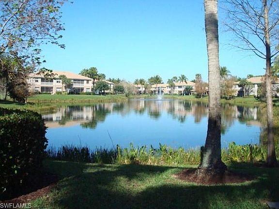 Lake view with water display