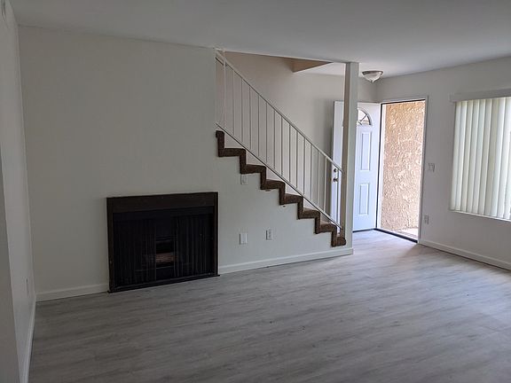Living room and fireplace