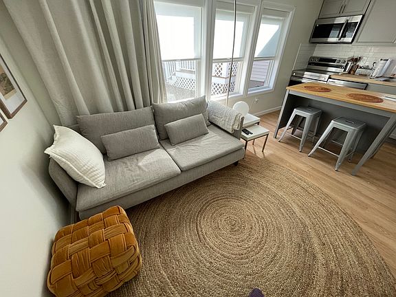 The seating area from the front door.