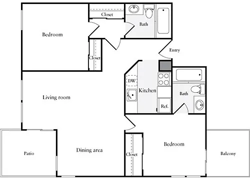 Floor plan 2 Bedrooms A