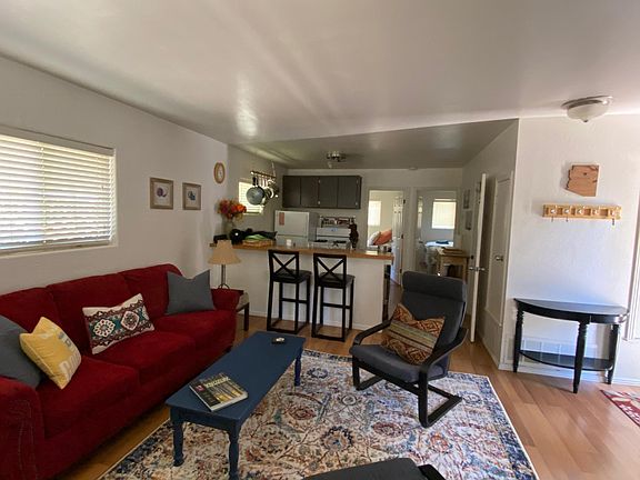 Living room looking to kitchen