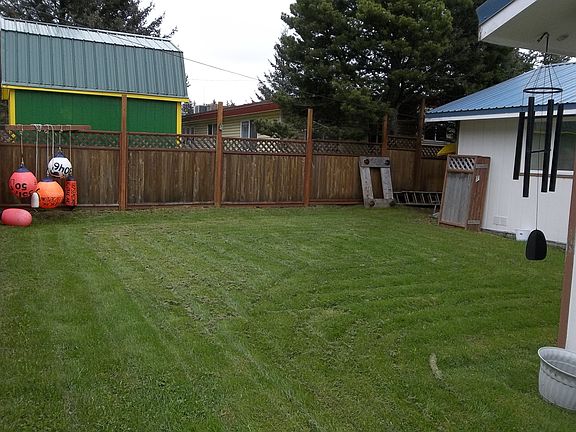 Backyard with 6' fence
