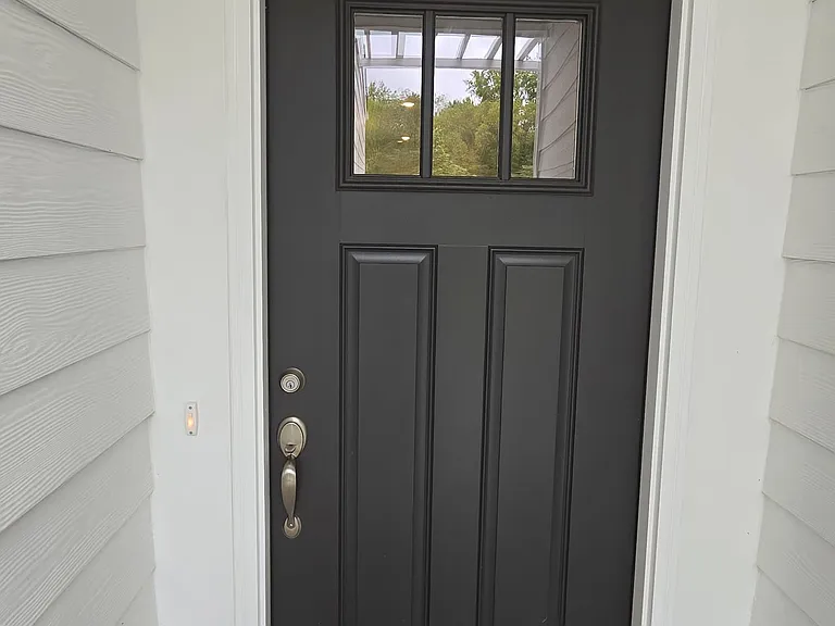 Front door, entering the house