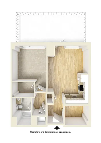 Floor plan 1K - 2 TERRACE